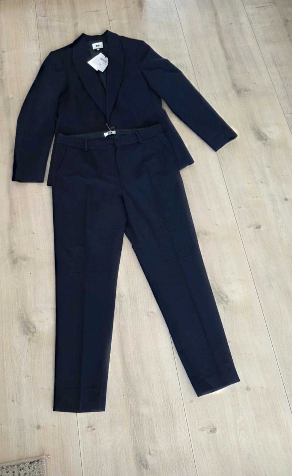 WE Fashion Dames Kostuum - Blazer en Pantalon, Maat 38/40 (M), Kostuum of Pak, Blauw, WE Fashion