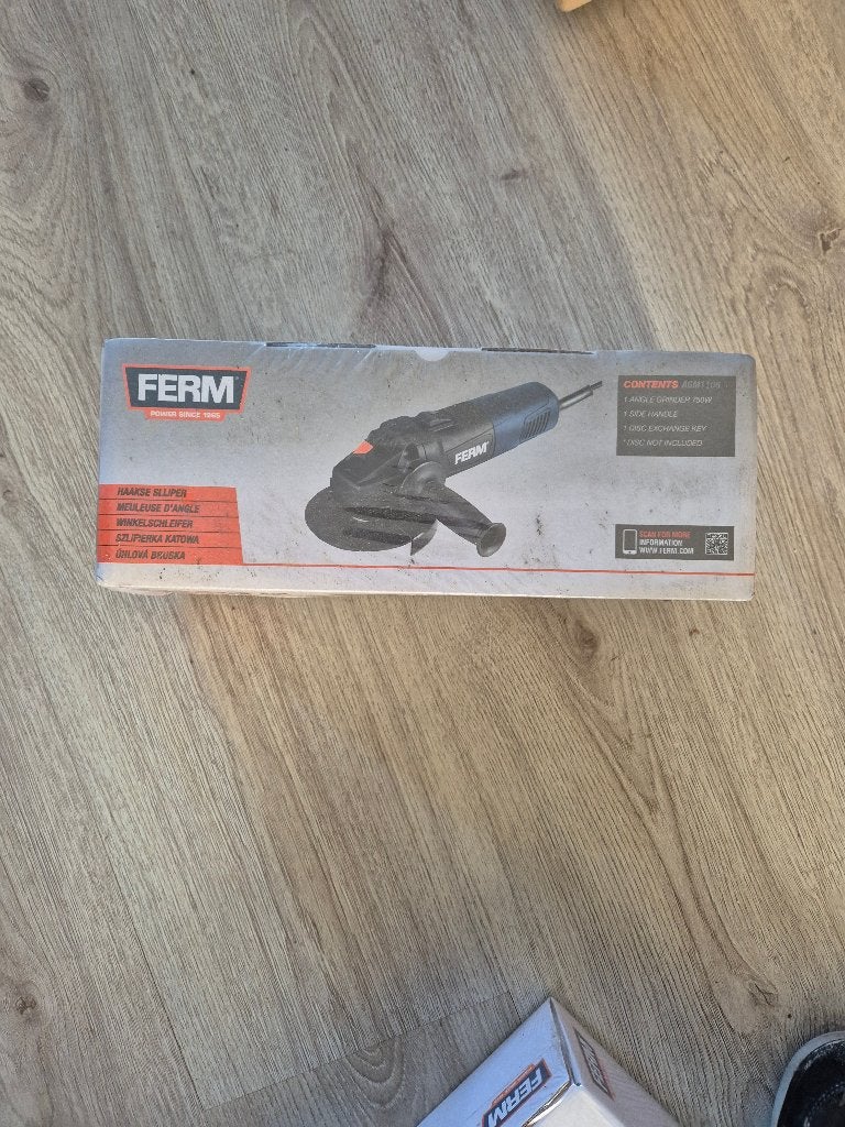 ferm haakse slijper agm1 105 nieuw, Ophalen of Verzenden, Nieuw, Haakse slijper, Ferm