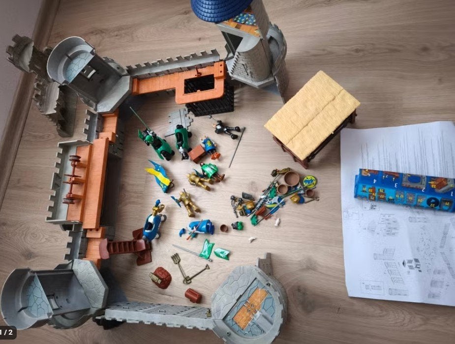 Playmobil speelgoed ridderkasteel, Ophalen, Zo goed als nieuw, Complete set
