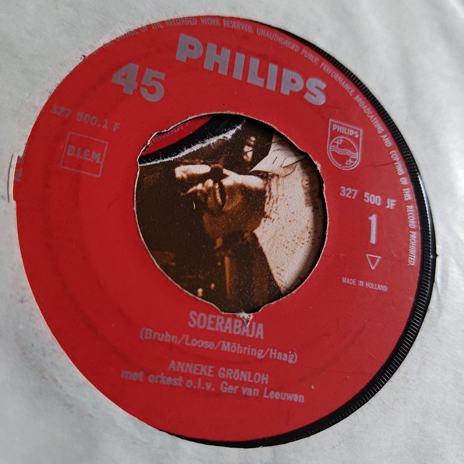 Anneke Grönloh - Soerabaja (Philips 45 toeren single), Gebruikt, 7 inch, Ophalen of Verzenden, EP