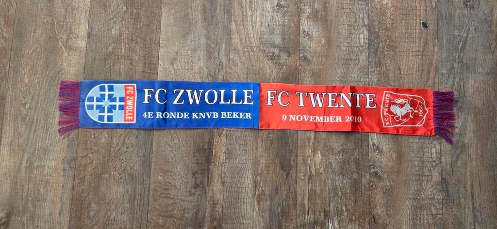Sjaal PEC Zwolle - FC Twente, Ophalen of Verzenden, Zo goed als nieuw, F.C. Twente, Vaantje of Sjaal