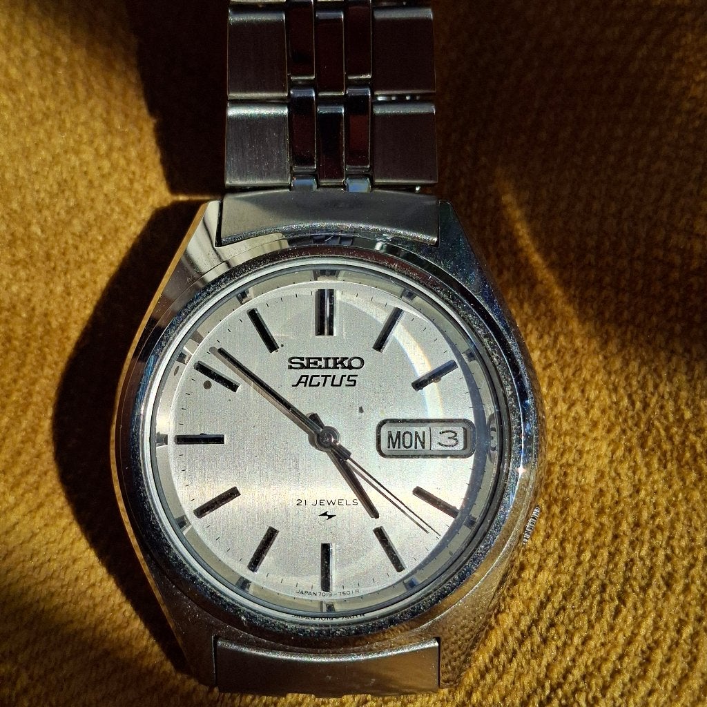 Seiko Actus, Staal, Polshorloge, Ophalen of Verzenden, Zo goed als nieuw