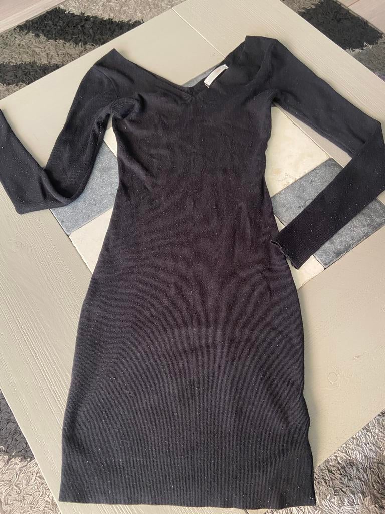 Zwarte jurk van MC Lorene mt S voor 2,50 !!!, Zwart, Ophalen of Verzenden, Knielengte, Maat 36 (S)