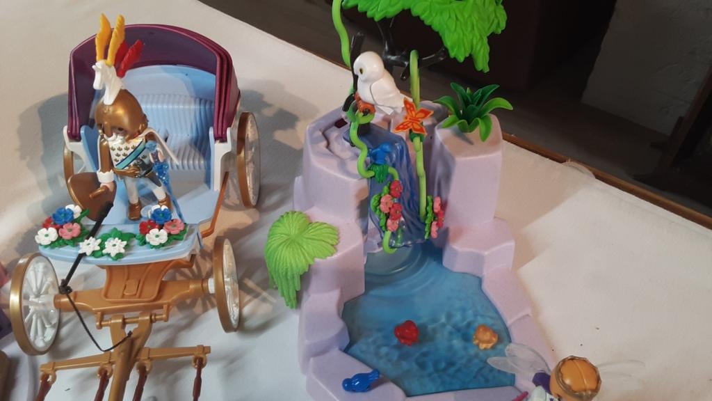 5657 prieeltje,koets en waterval, Kinderen en Baby's, Speelgoed | Playmobil, Gebruikt, Los playmobil, Ophalen of Verzenden