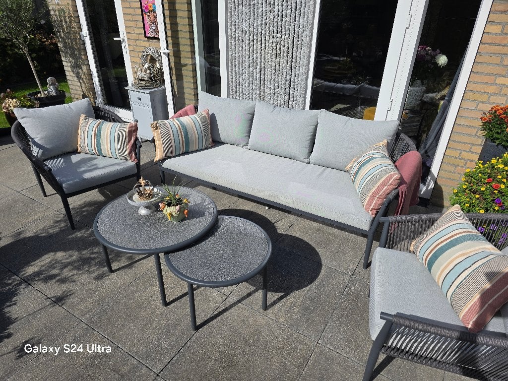 Foto 6 van Lounge set 5 delig antracietgrijs aluminium