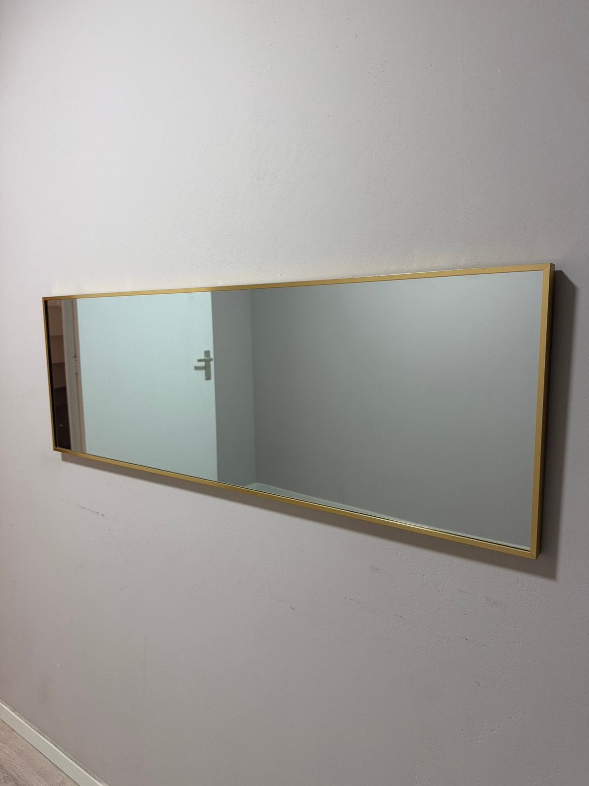Spiegel met gouden rand, Ophalen, Zo goed als nieuw, 100 tot 125 cm, Minder dan 100 cm