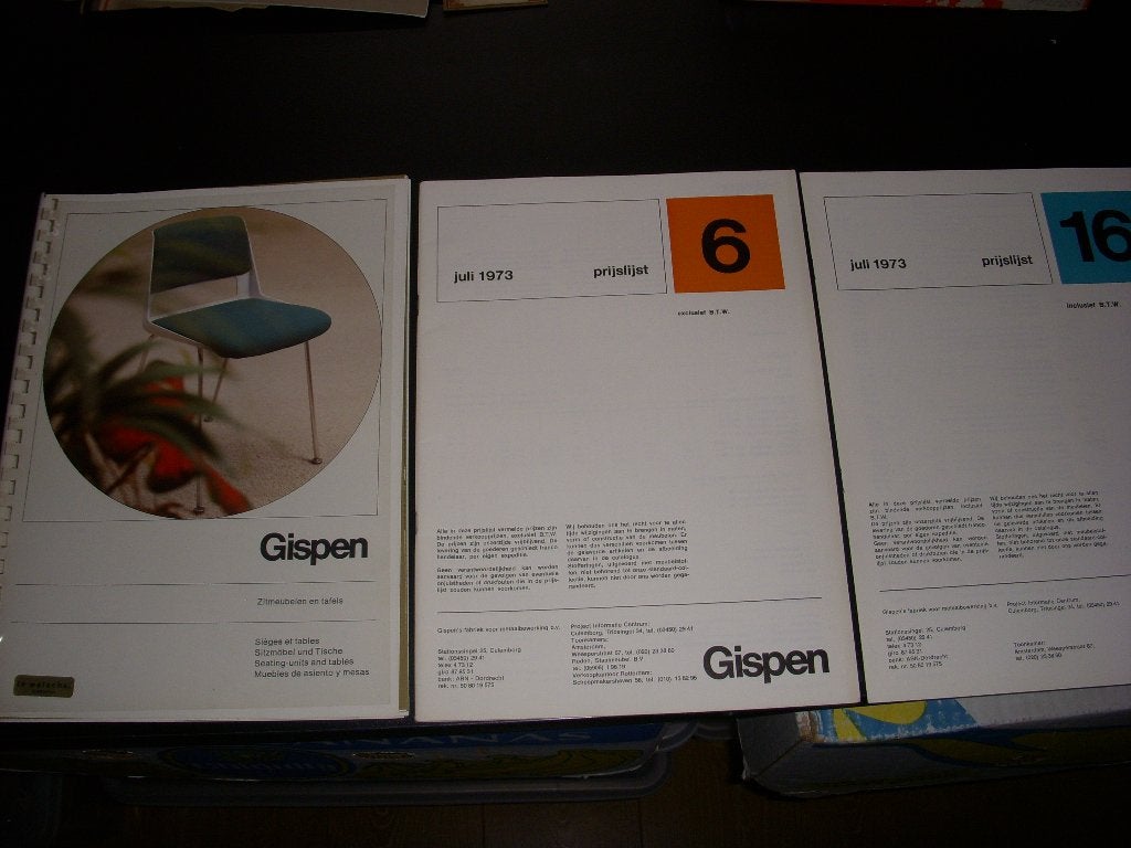 Oude catalogus met prijslijsten Gispen stalen meubelen 1972, Boeken, Gelezen, Ophalen of Verzenden, Gispen meubelen Culemborg