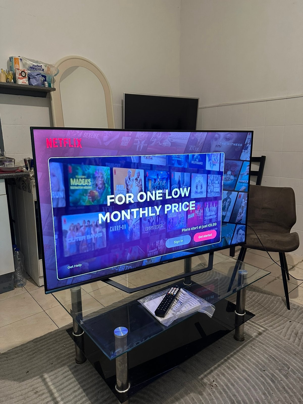 Hisense 55 inch 4K QLED Smart TV, Audio, Tv en Foto, Televisies, Zo goed als nieuw, QLED, 100 cm of meer, 4k (UHD), Overige merken