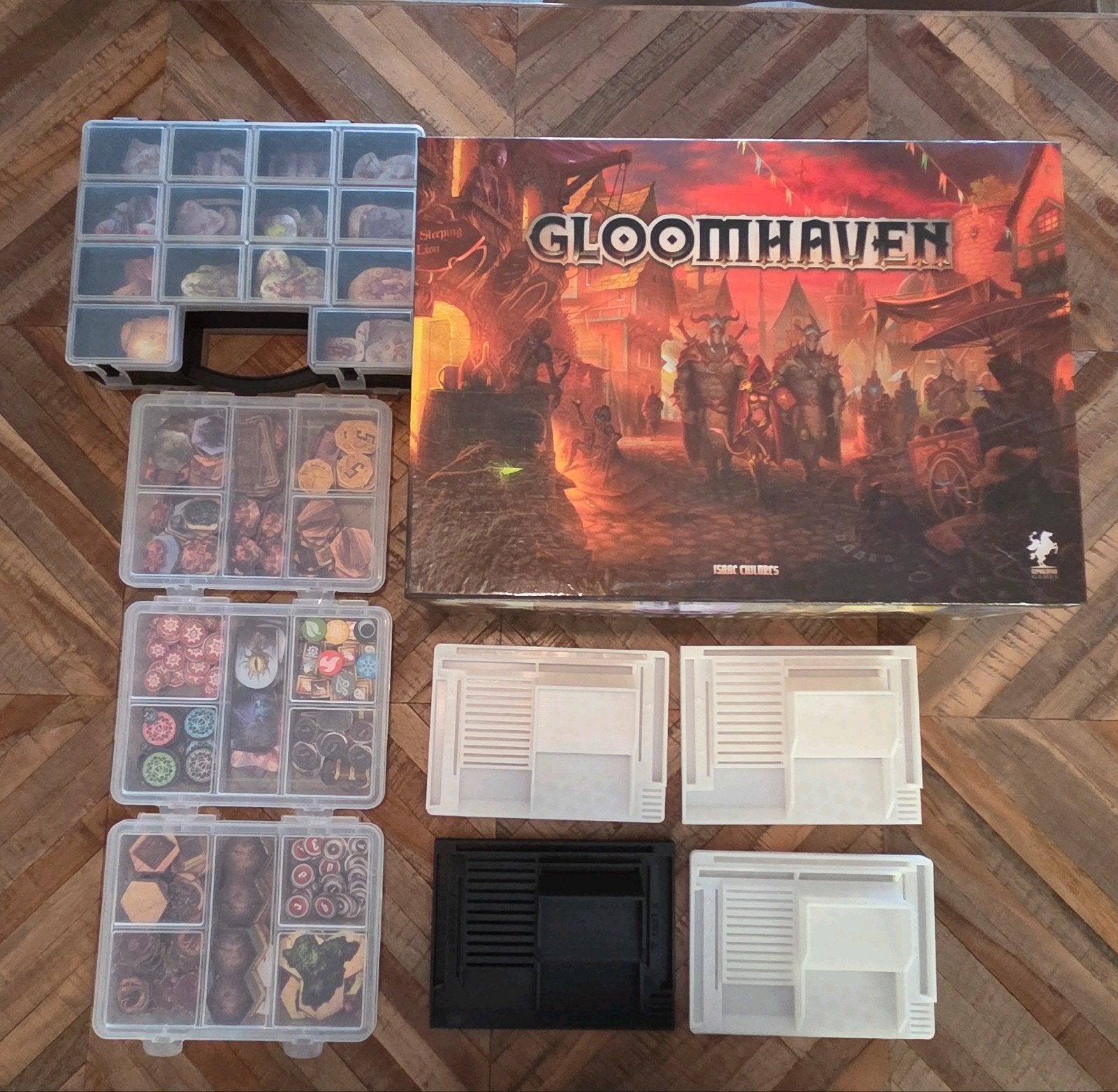 Gloomhaven Bordspel - Compleet met Character Organizers, Een of twee spelers, Ophalen, Zo goed als nieuw, Cephalofair Games