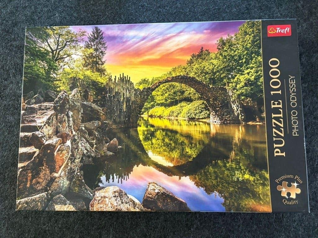 Puzzel Rakotz bridge in Kromlau, Ophalen of Verzenden, 500 t/m 1500 stukjes, Zo goed als nieuw, Legpuzzel