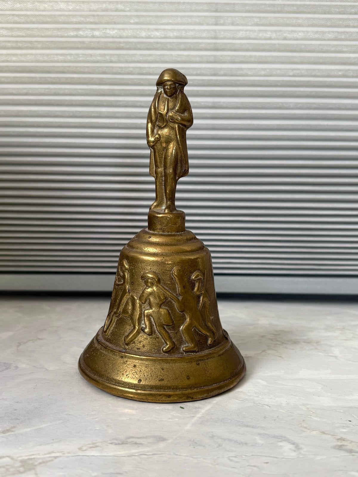 Antieke bronzen bel met Napoleon, Antiek en Kunst, Ophalen of Verzenden