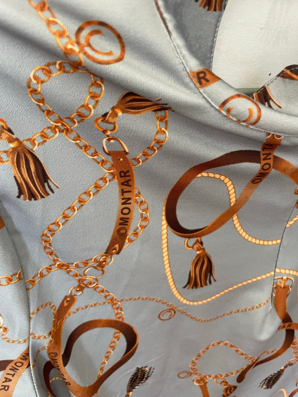 Montar rijshirt met kettingprint - Maat L, Ophalen of Verzenden, Zo goed als nieuw, Dressuur, Bovenkleding