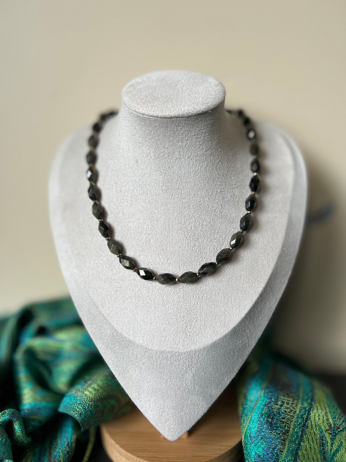 Obsidiaan goudobsidiaan beschermt aura straling zuivert, Zwart, Magnolia11, Nieuw, Ophalen of Verzenden