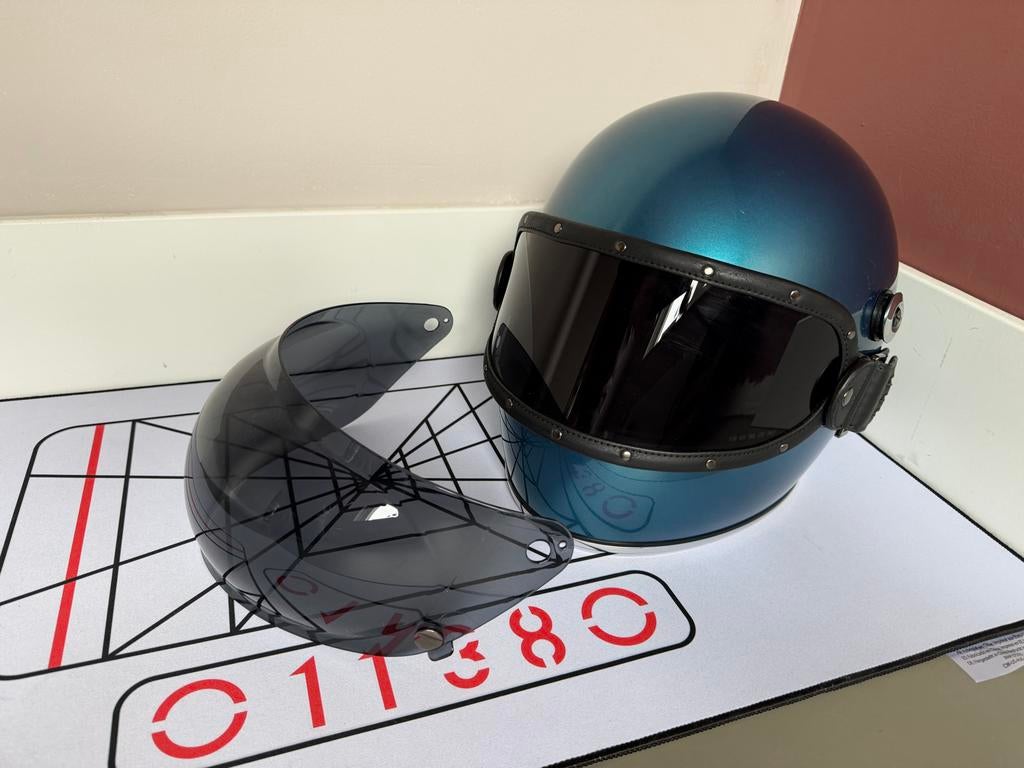 Biltwell Gringo S ECE helm GLOSS PACIFIC BLUE - Maat M, M, Heren, Integraalhelm, Tweedehands