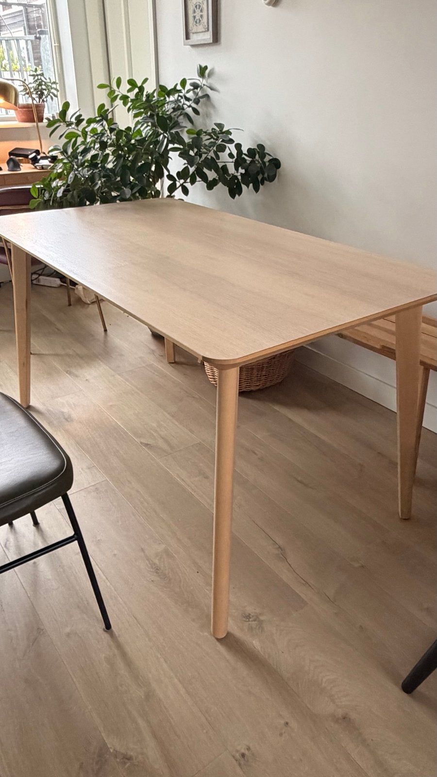 IKEA Lisabo eettafel, essenfineer, 140x78cm, Ophalen, Gebruikt, 100 tot 150 cm, 50 tot 100 cm