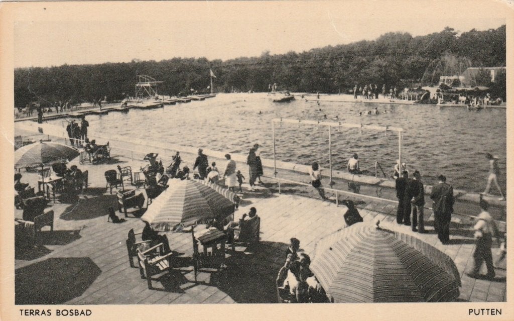Putten     Bosbad, Ophalen of Verzenden, 1940 tot 1960, Ongelopen, Gelderland