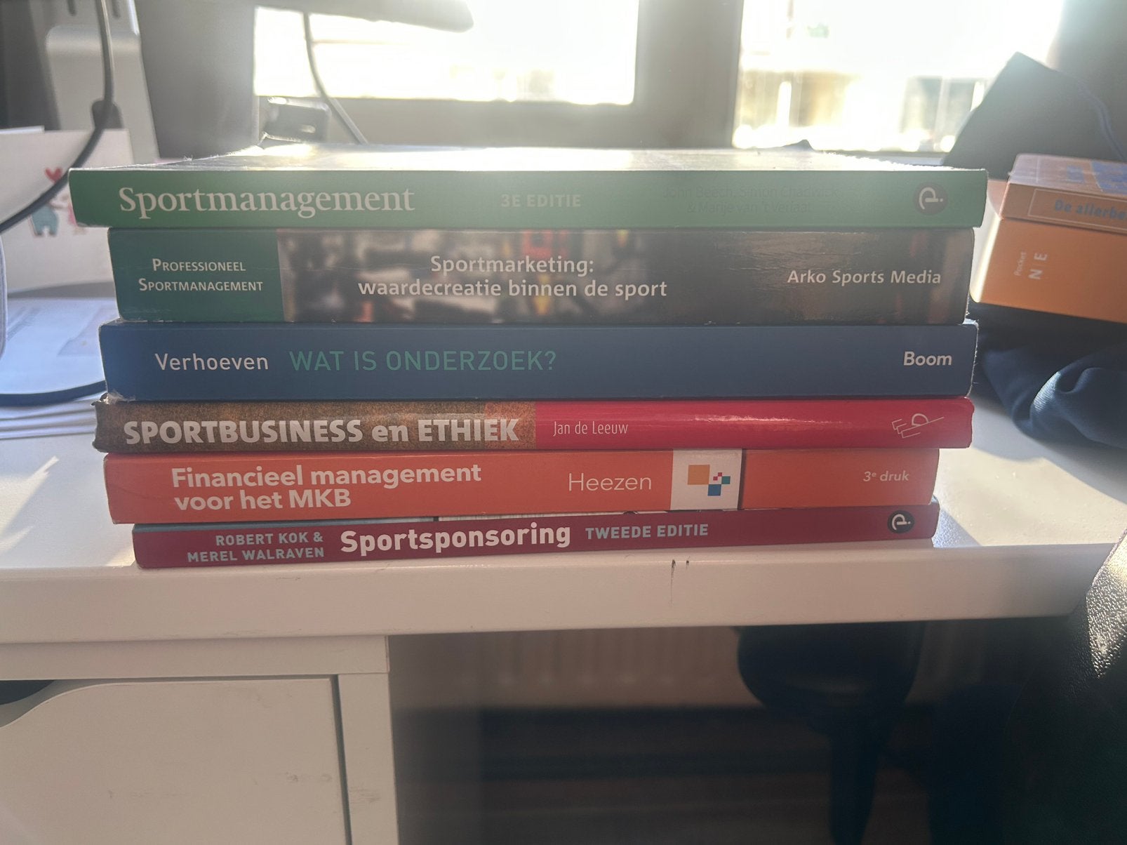 6 Sportmarketing boeken €50,- (of €10,- per stuk), Boeken, Ophalen, Zo goed als nieuw