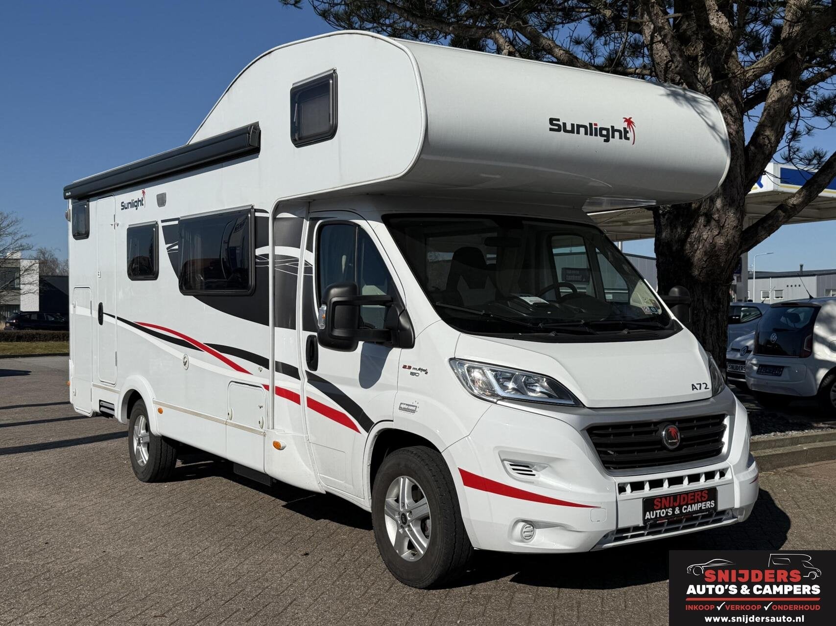 Sunlight A72 6 persoons 2 x airco in top staat, Caravans en Kamperen, Campers, 7 tot 8 meter, Bedrijf, Navigatie, Luifel