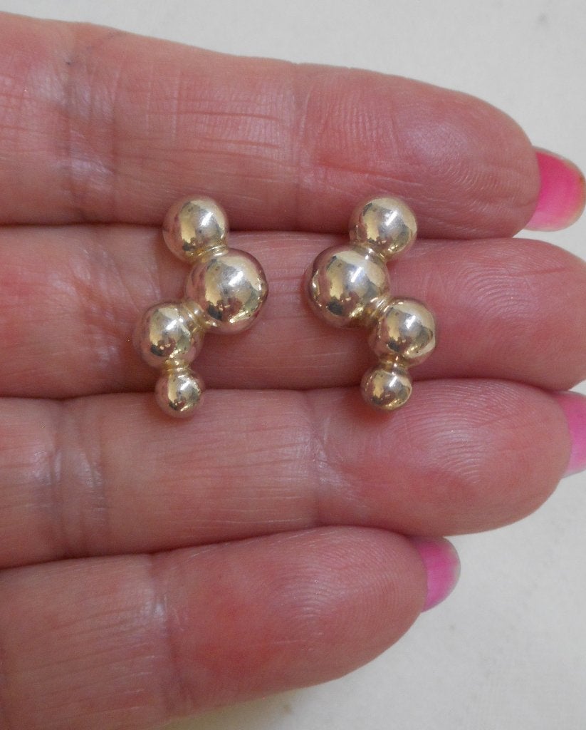 Pandora zilveren oorbellen bubbel nr.1085, Hangers, Verzenden, Zo goed als nieuw, Zilver