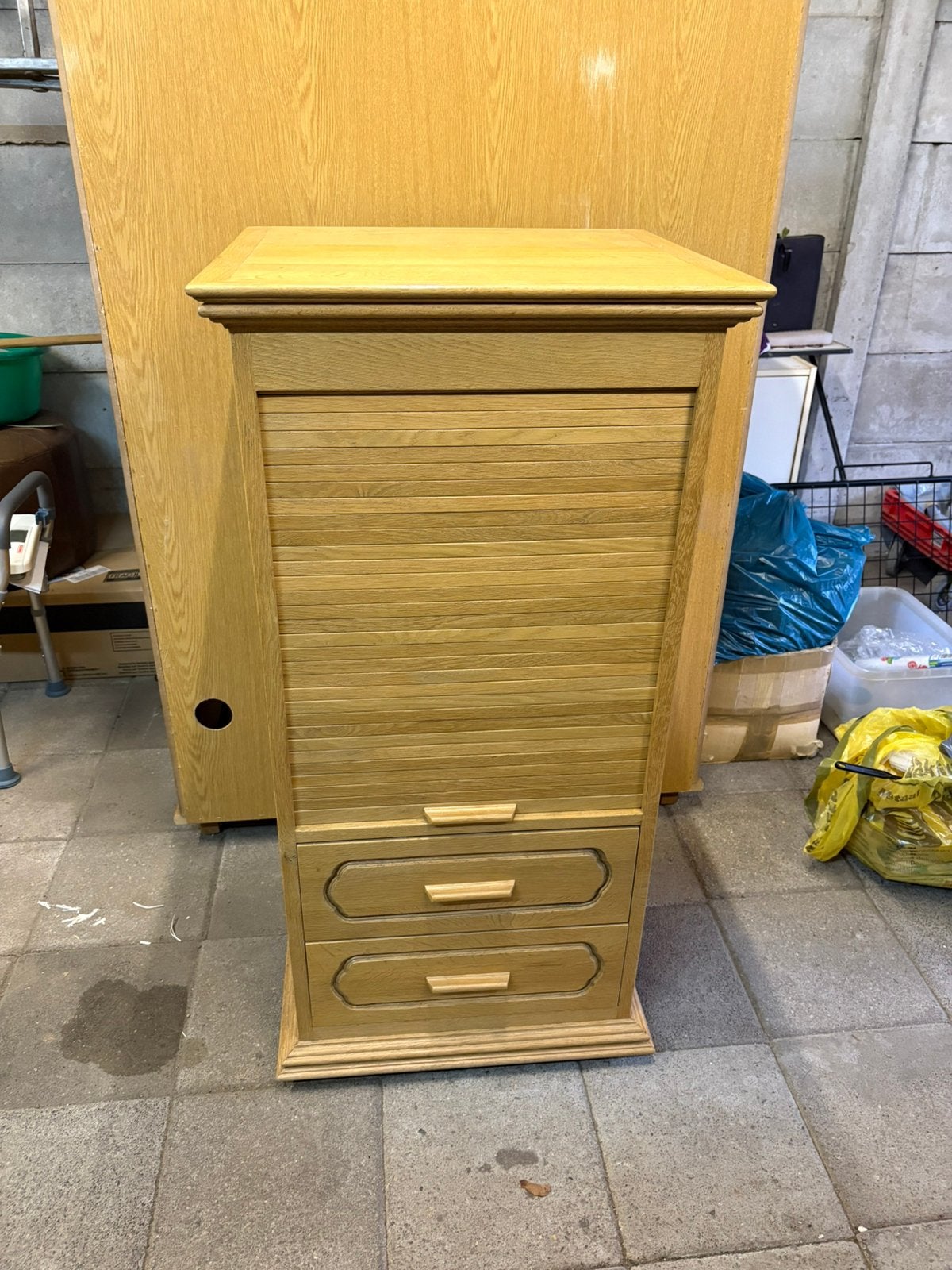 Muziek kast, Ophalen, 1 of 2 laden, 100 tot 150 cm, Eikenhout