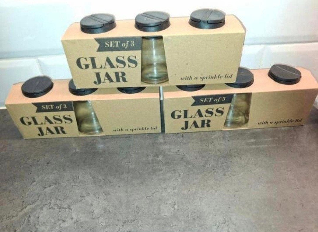 Nieuw 3 stuks glass jarr, Ophalen, Nieuw