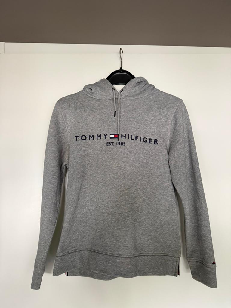 Tommy Hilfiger Hoodie Grijs Maat XS, Ophalen of Verzenden, Gedragen, Maat 46 (S) of kleiner, Grijs