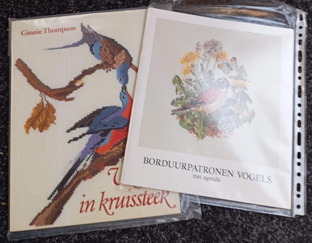 Borduur boekjes met patronen van vogels, Ophalen of Verzenden