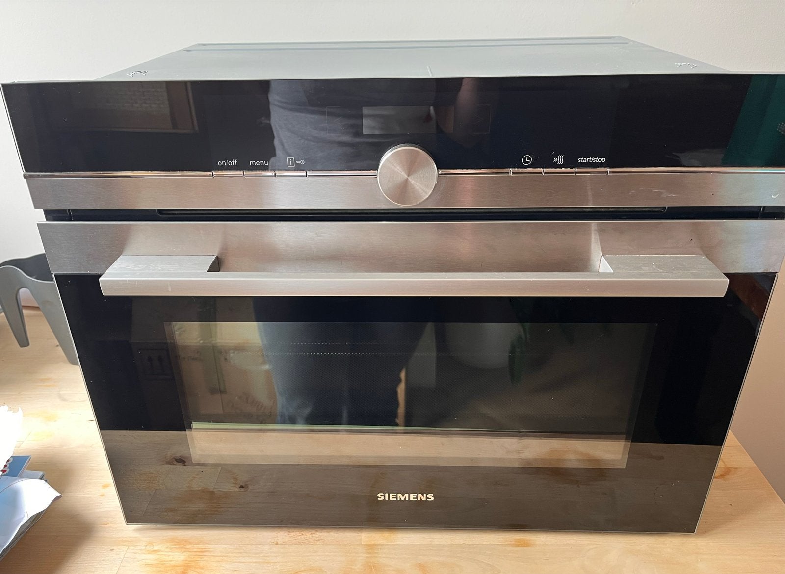 Siemens Combi-oven met - CM633GBS1/05, Ophalen, 45 tot 50 cm, Gebruikt, Hete lucht