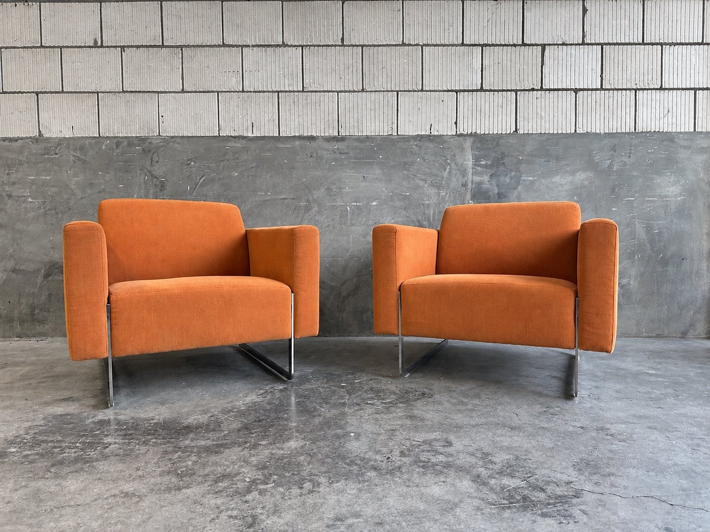 Set van 2 Artifort Mare fauteuils - René Holten - oranje, Gebruikt, -, -, 75 tot 100 cm