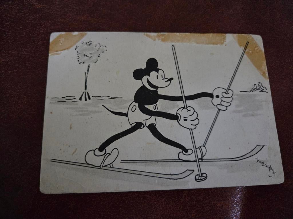 Mickey Mouse ansichtkaart 1930, Verzamelen, Ophalen of Verzenden, Mickey Mouse