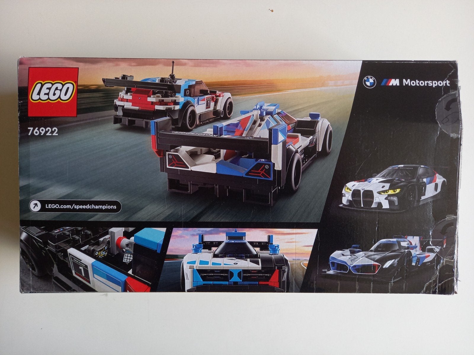 Lego Speed Champions 76922 BMW M4 GT3 & BMW M Hybrid V8, Gebruikt, Lego, Inclusief extra onderdelen, Complete set