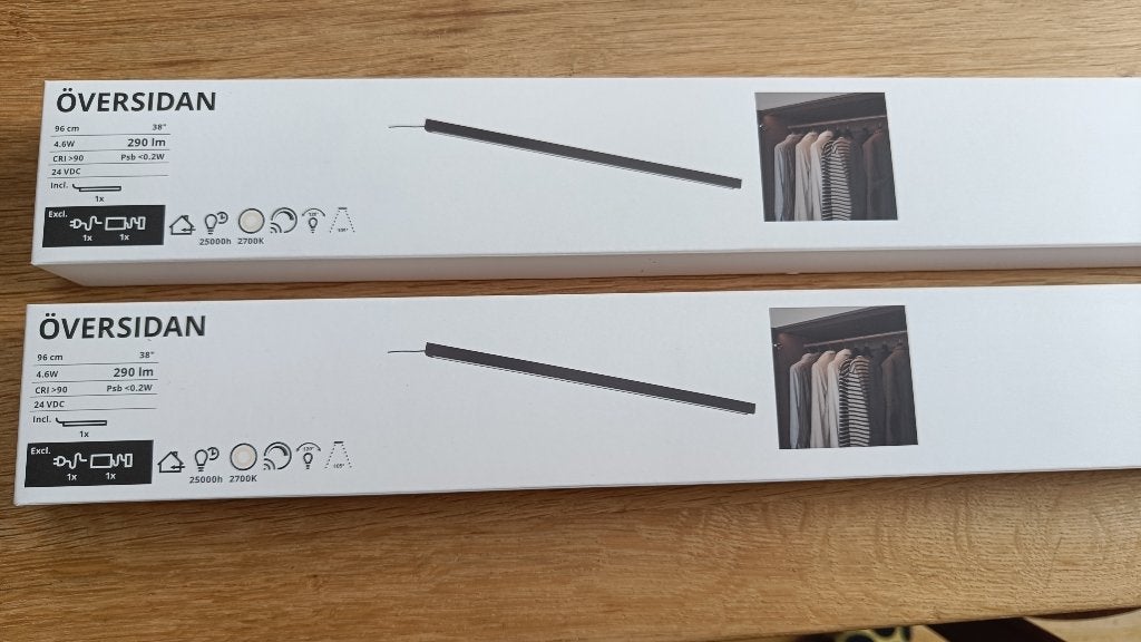 Kast lichten x2 - Ikea Oversidan 96cm x2, Huis en Inrichting, Ophalen, Nieuw