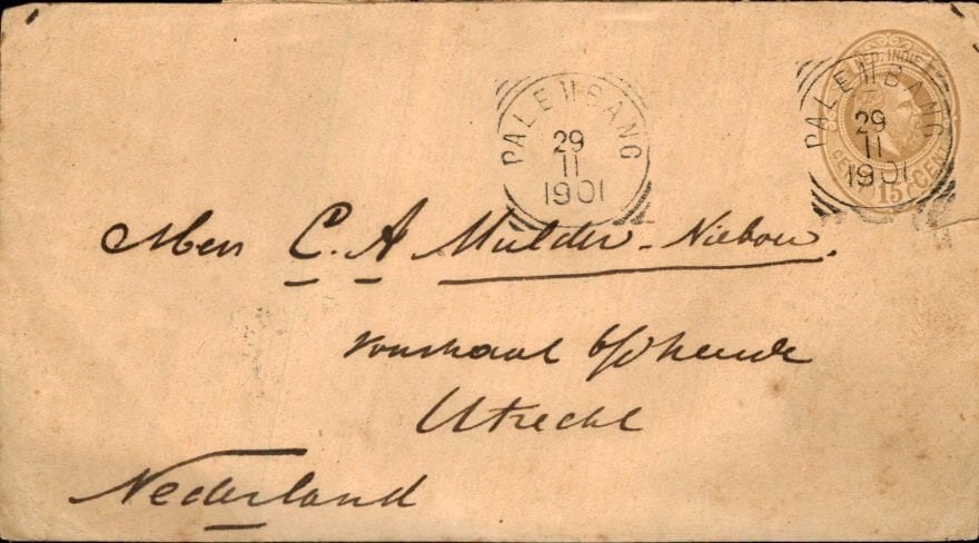 Nederlands Indië - Palembang - N.I. Agent Singapore - 1901, Verzenden, Envelop