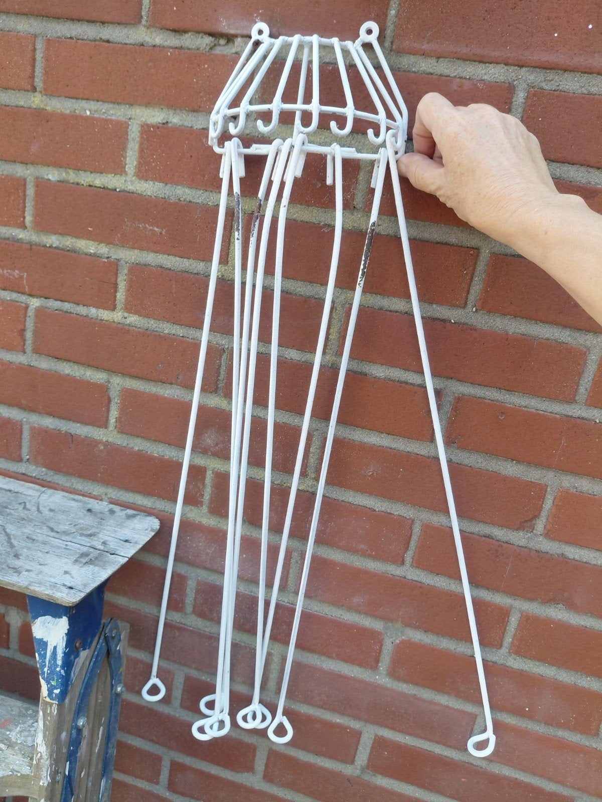 Brocant metalen droogrekje wandrekje, Ophalen