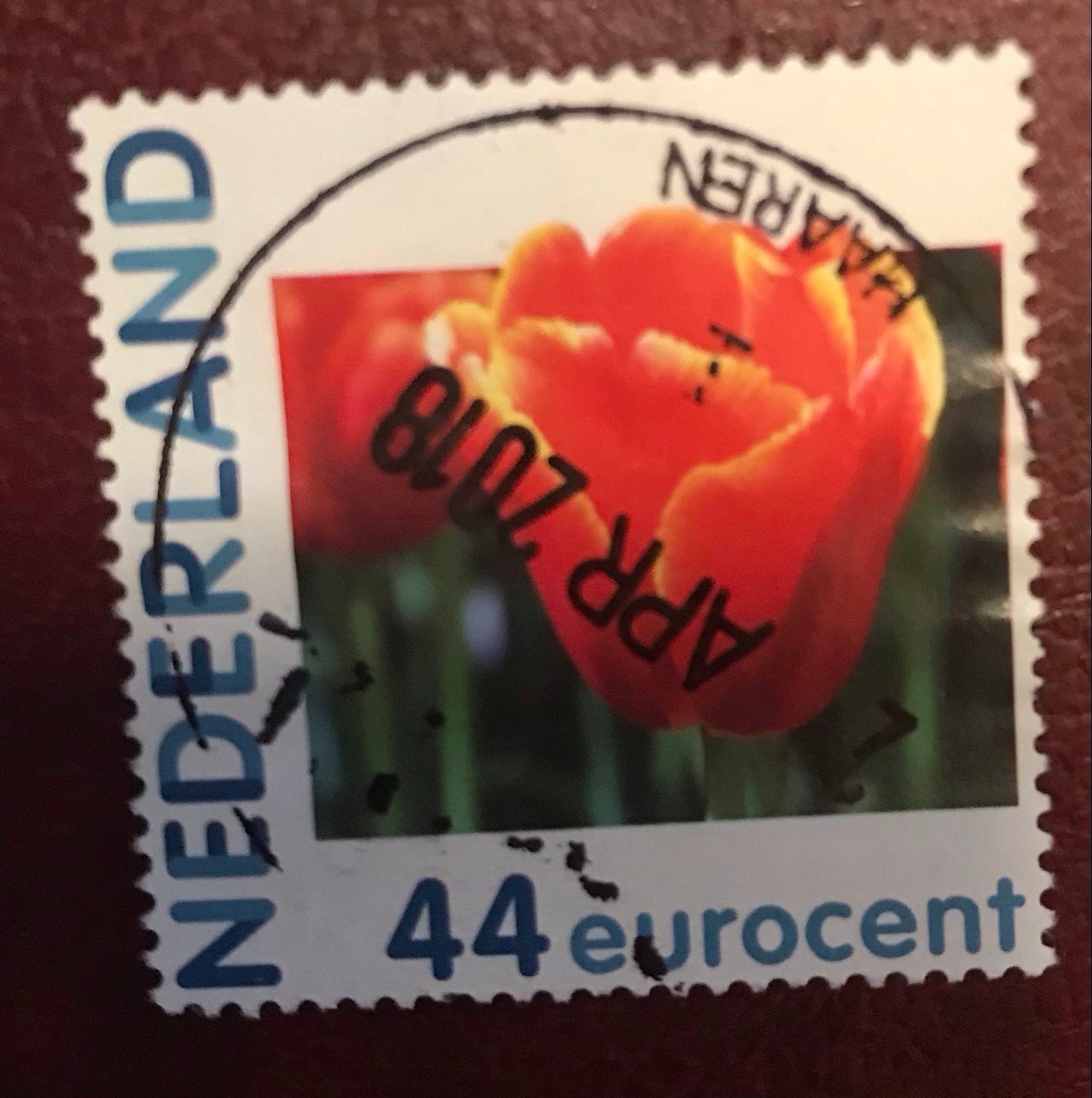Kv301 halmark postzegel tulp 44 eurocent gestempeld, Postzegels en Munten, Postzegels | Nederland, Gestempeld, Na 1940, Ophalen of Verzenden