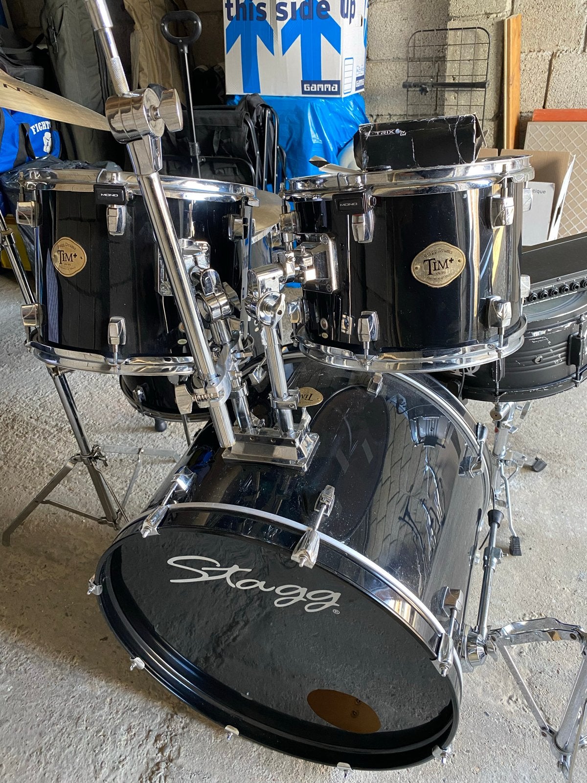 Stagg drumstel met triggers en Alesis D4 drummodule, Ophalen, Gebruikt, Overige merken, Elektronisch