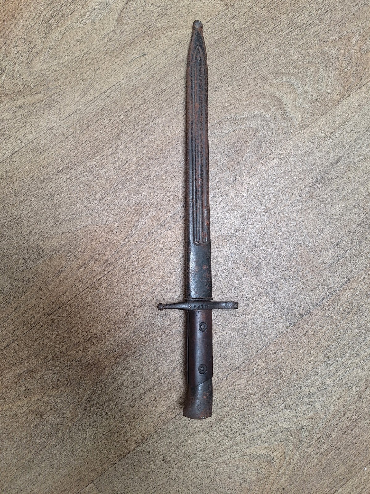 Antieke Bajonet met Schede - Militaria Collectie, Ophalen, Landmacht, Overige gebieden, Mes of Dolk