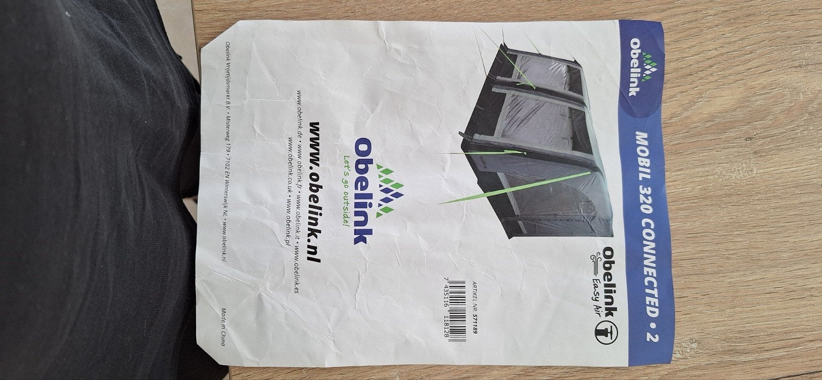 Opblaastent connected 2 easy air campertent van obelink, Caravans en Kamperen, Ophalen