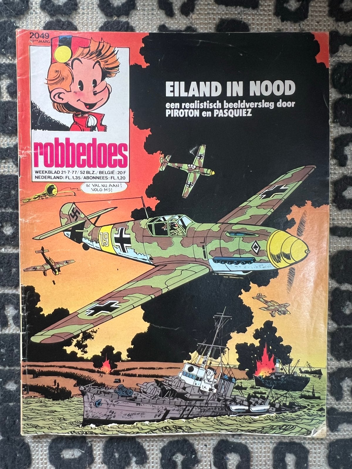 Robbedoes Weekblad 21.7.77 - Eiland in Nood, Eén stripboek, Ophalen of Verzenden, Gelezen
