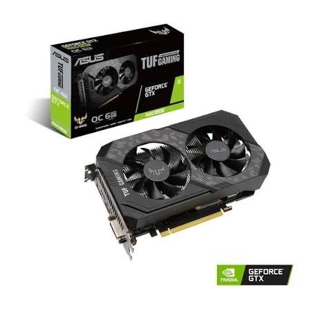 ASUS TUF Gaming GeForce GTX OC 6GB Videokaart, PCI-Express 3, HDMI, GDDR6, Ophalen of Verzenden