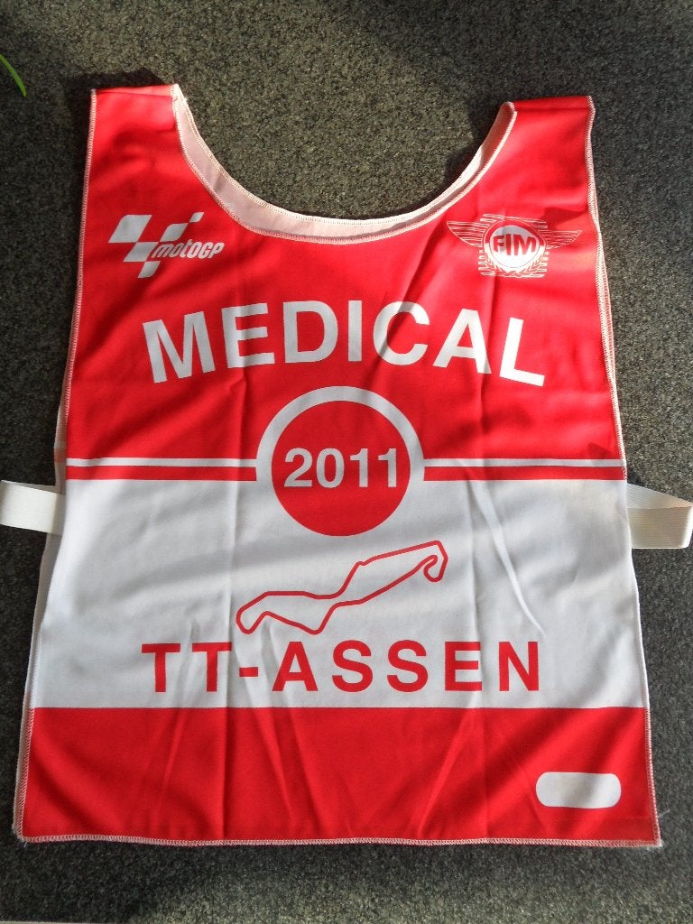 TT Assen motorwegrace 2011 Medical  hesje, Verzenden, Zo goed als nieuw, Gebruiksvoorwerp