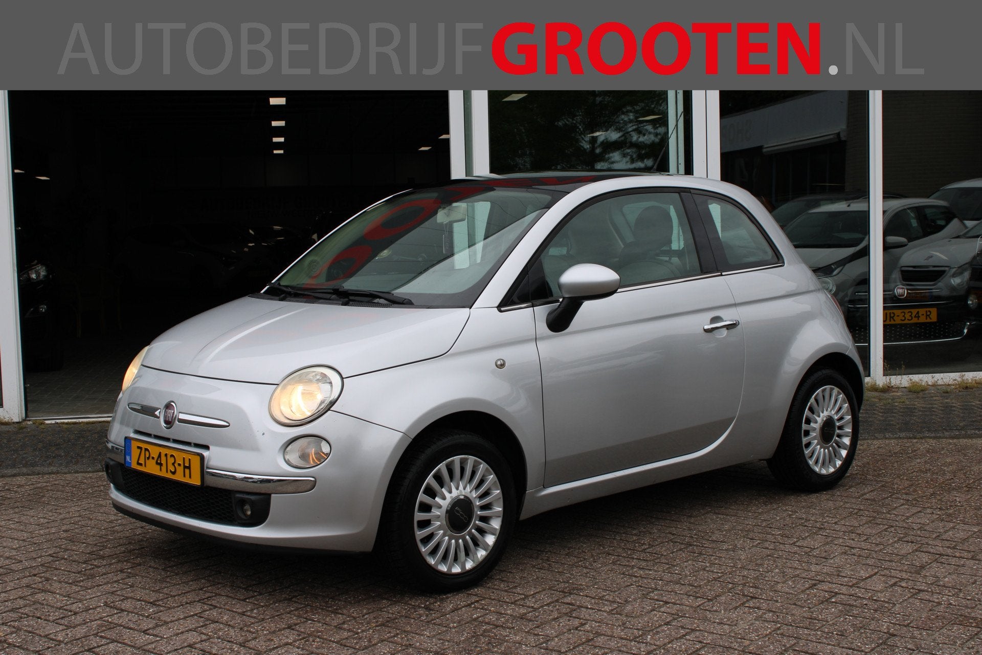 Fiat 500 1.2 //Pano//Airco! (bj 2008), Voorwielaandrijving, Stof, Gebruikt, 1242 cc
