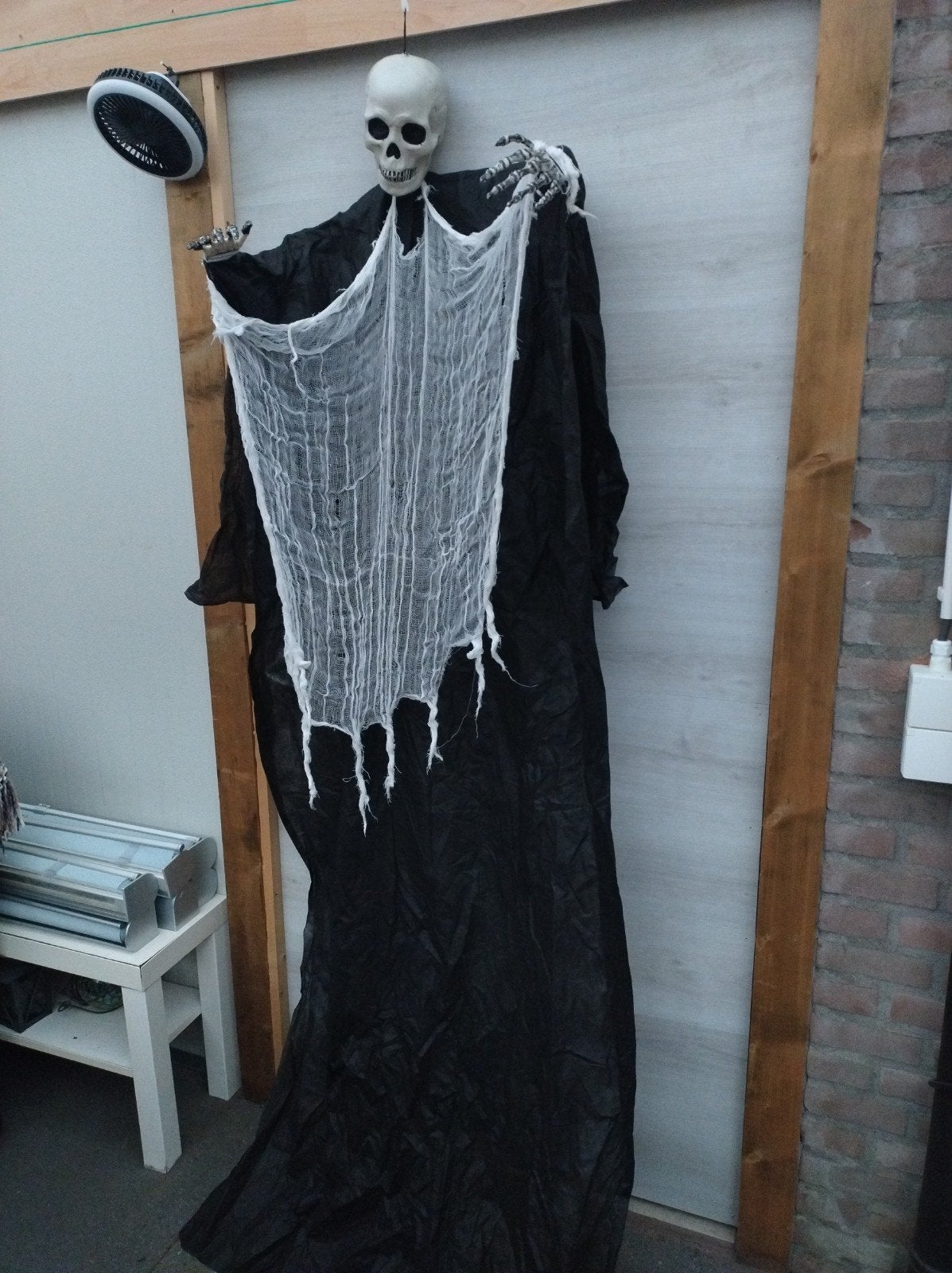 Griezelige Halloween Skelet Decoratie, Ophalen of Verzenden, Gebruikt, Versiering, Halloween of Griezel