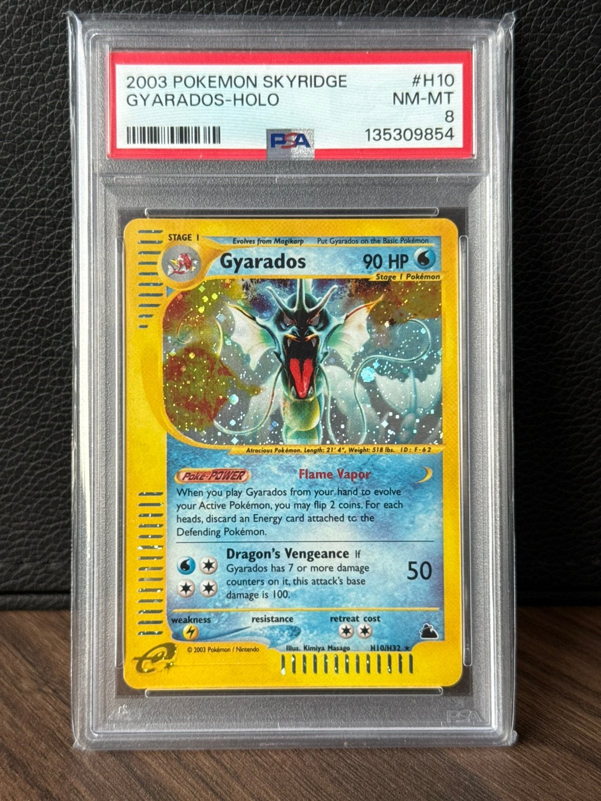 Gyarados holo Skyridge set PSA 8 Pokemon kaart, Ophalen, Zo goed als nieuw