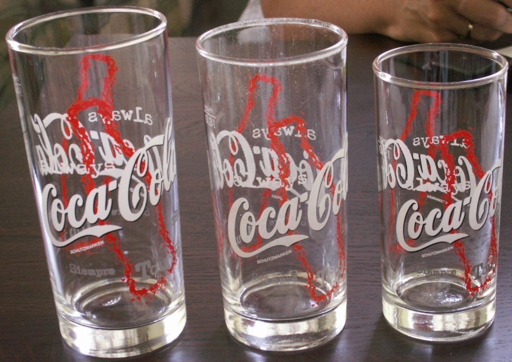 Set van 3 Duitse Coca-Cola glazen 0,4L 0,3L 0,2L Always Coca, Verzamelen, Ophalen of Verzenden, Nieuw, Bierglas