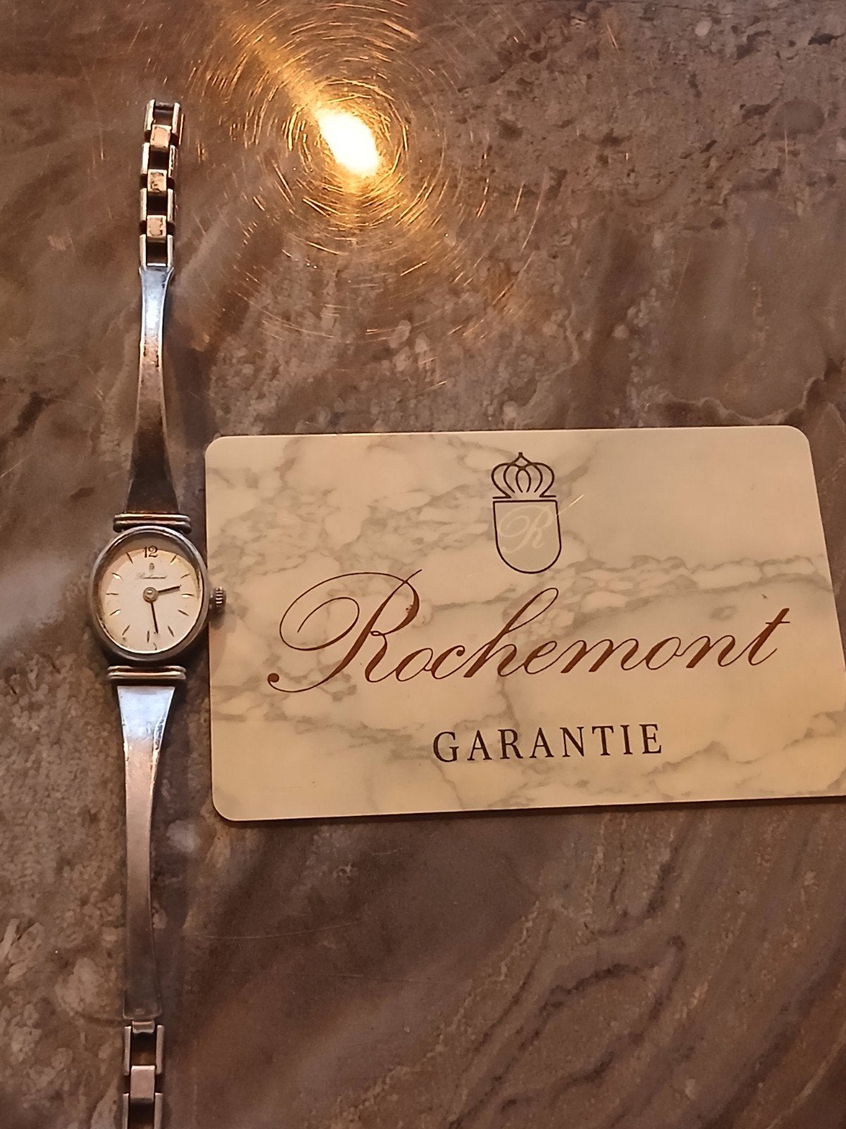 Rochemont Dameshorloge -835 massief zilver metGarantiekaart, Sieraden, Tassen en Uiterlijk, Horloges | Dames, Overige merken, Gebruikt