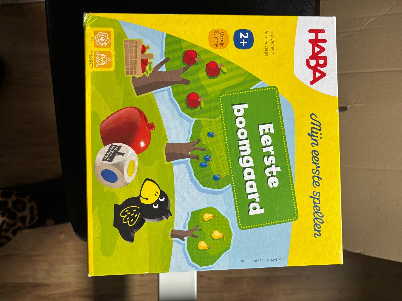 HABA Mijn Eerste Spellen: Eerste Boomgaard, Drie of vier spelers, Ophalen of Verzenden, Zo goed als nieuw