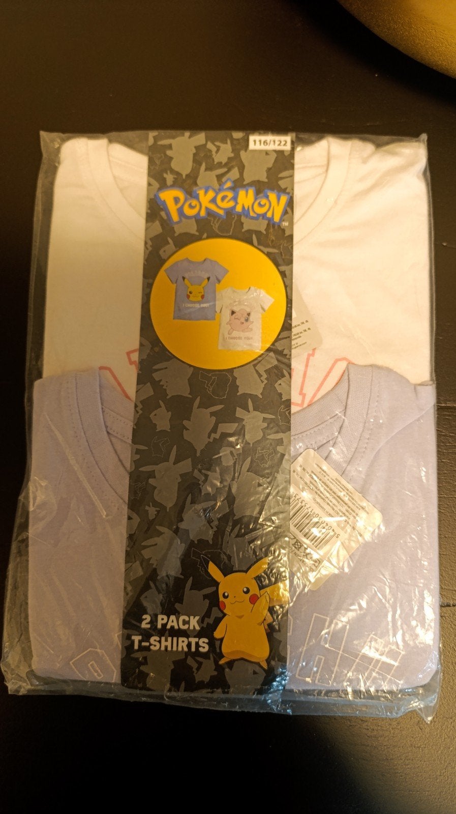 Nieuw Pokémon Pikachu T-shirt 2-pack maat 116/122, Ophalen of Verzenden, Nieuw, Pokémon, Jongen of Meisje