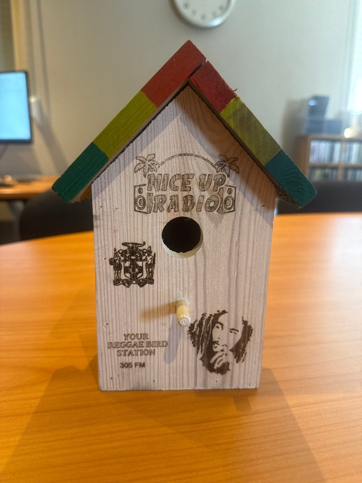Vogelhuisje Bob Marley, Verzenden, Hout, Vogelkooi