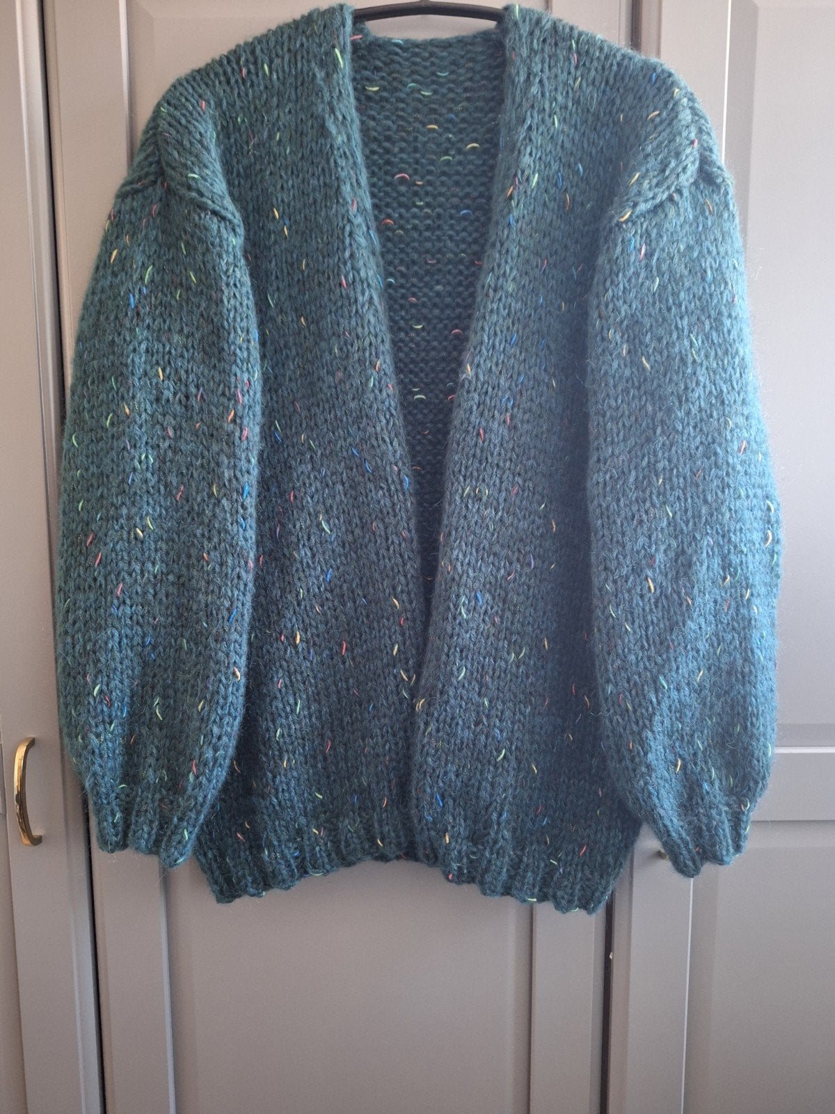 Nieuw handgemaakt mohair/alpaca vest, een maat, Ophalen of Verzenden, Nieuw, Maat 46/48 (XL) of groter, Groen
